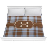 Two Color Plaid Comforter - King (Personalized)