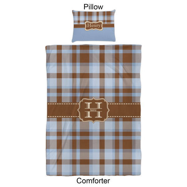 Two Color Plaid Comforter Set - Twin XL - Approval