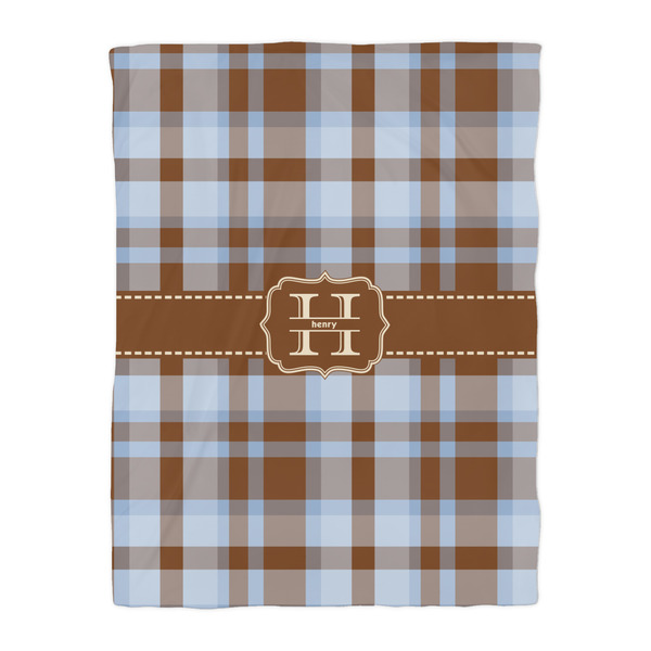 Two Color Plaid Comforter - Twin - Front