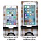 Two Color Plaid Compare Phone Stand Sizes - with iPhones