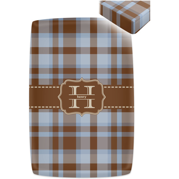 Two Color Plaid Crib Fitted Sheet - Apvl