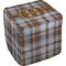 Two Color Plaid Cube Poof Ottoman (Top)
