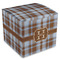 Two Color Plaid Cube Favor Gift Box - Front/Main