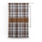 Two Color Plaid Curtain With Window and Rod
