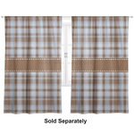 Two Color Plaid Curtain Panel - Custom Size