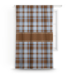 Two Color Plaid Curtain Panel - Custom Size