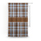 Two Color Plaid Custom Curtain With Window and Rod