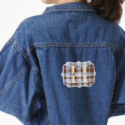 Two Color Plaid Large Custom Shape Patch - XL (Personalized)