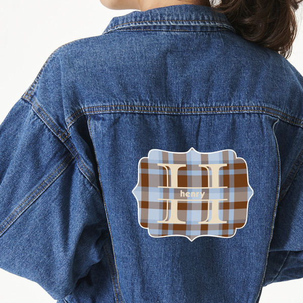 Custom Two Color Plaid Large Custom Shape Patch - 2XL (Personalized)