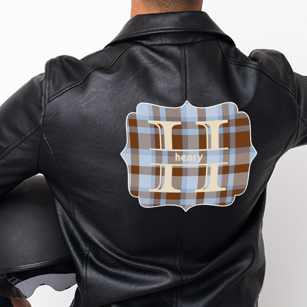 Two Color Plaid Custom Shape Iron On Patches - XXXL - APPROVAL