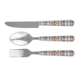 Two Color Plaid Cutlery Set (Personalized)