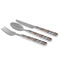 Two Color Plaid Cutlery Set - MAIN