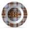 Two Color Plaid Plastic Bowl - Microwave Safe - Composite Polymer (Personalized)