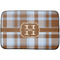 Two Color Plaid Dish Drying Mat w/ Name and Initial