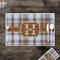 Two Color Plaid Disposable Paper Placemat - In Context