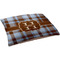 Two Color Plaid Dog Bed - Large