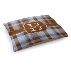Two Color Plaid Dog Bed - Medium w/ Name and Initial