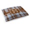 Two Color Plaid Dog Bed - Medium w/ Name and Initial