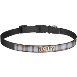 Two Color Plaid Dog Collar - Large (Personalized)