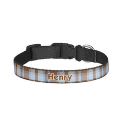 Two Color Plaid Dog Collar - Small (Personalized)