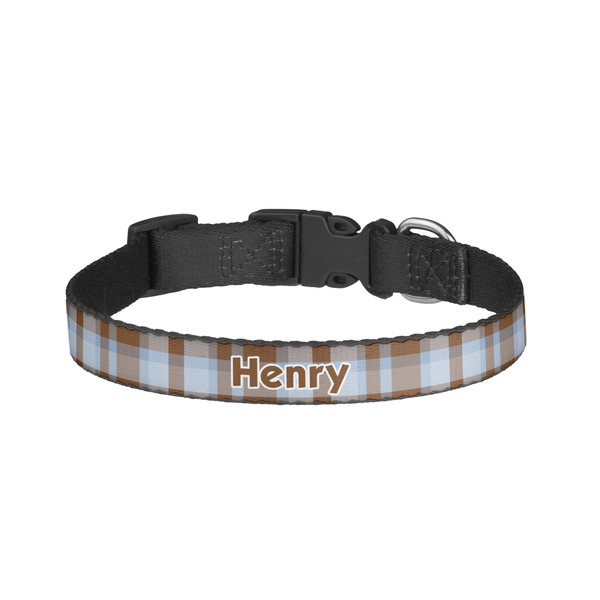 Custom Two Color Plaid Dog Collar - Small (Personalized)