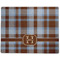 Two Color Plaid Dog Food Mat - Large without Bowls