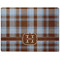 Two Color Plaid Dog Food Mat - Medium without bowls