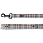Two Color Plaid Deluxe Dog Leash (Personalized)