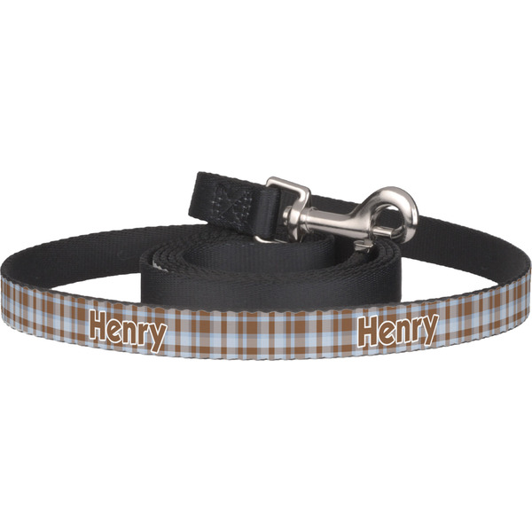 Custom Two Color Plaid Dog Leash (Personalized)