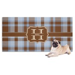 Two Color Plaid Dog Towel (Personalized)