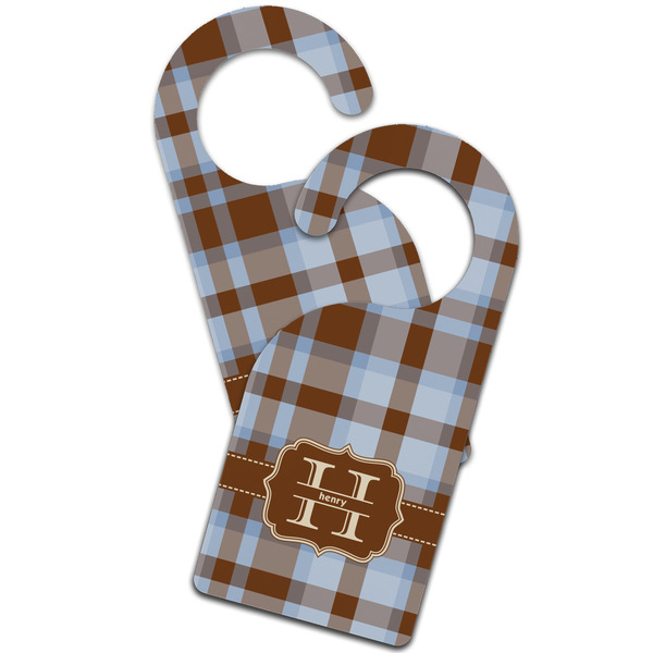 Two Color Plaid Door Hanger - MAIN