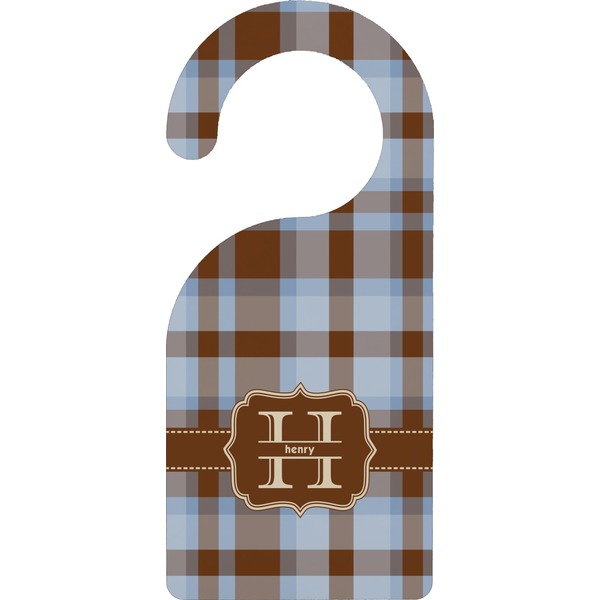 Custom Two Color Plaid Door Hanger (Personalized)