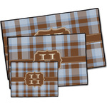 Two Color Plaid Door Mat (Personalized)