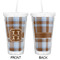 Two Color Plaid Double Wall Tumbler with Straw - Approval