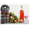 Two Color Plaid Double Wine Tote - LIFESTYLE (new)