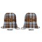Two Color Plaid Drawstring Backpack Front & Back Small