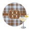 Two Color Plaid Drink Topper - Large - Single with Drink