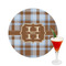Two Color Plaid Drink Topper - Medium - Single with Drink