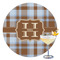 Two Color Plaid Drink Topper - XLarge - Single with Drink