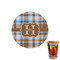 Two Color Plaid Drink Topper - XSmall - Single with Drink