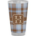 Two Color Plaid Pint Glass - Full Color (Personalized)