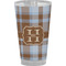Two Color Plaid Pint Glass - Full Color - Front View