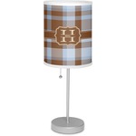 Two Color Plaid Lamp with Drum Shade (Personalized)