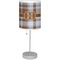 Two Color Plaid Drum Lampshade with base included