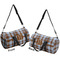 Two Color Plaid Duffle bag large front and back sides