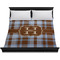 Two Color Plaid Duvet Cover - King - On Bed - No Prop
