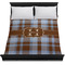Two Color Plaid Duvet Cover - Queen - On Bed - No Prop
