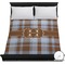 Two Color Plaid Duvet Cover - Full / Queen (Personalized)