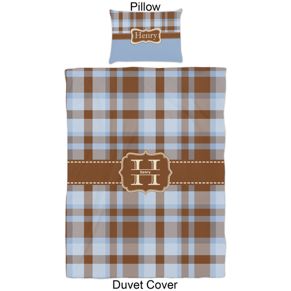 Two Color Plaid Duvet Cover Set - Twin - Approval