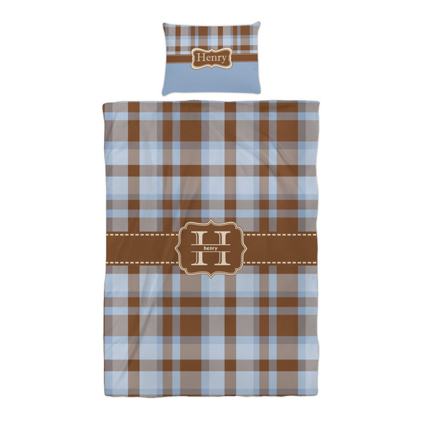 Two Color Plaid Duvet Cover Set - Twin XL - Alt Approval